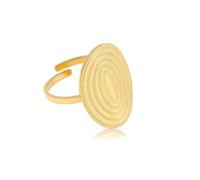 Made by Nami Bague Femme Ajustable Or Boho Acier Inoxydable - Hypoallergénique Taille 52-62