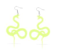 Made by Nami Boucles d'Oreilles Femme Acrylique - Bijoux Statement Pendantes Néon Serpent Festival