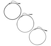Made by Nami Bracelet Homme Set 3 Pièces Acier Inoxydable Cuban Link Argent Or Étanche 18-21cm