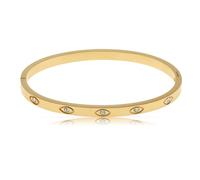 Made by Nami Bracelet Jonc Acier Chirurgical Evil Eye Doré Femme Hypoallergénique 5.8cm