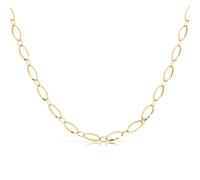 Made by Nami Collier à maillons pour femme Or Acier inoxydable Bijoux d'été 40 + 5 cm Longueur Cadeau pour elle Imperméable à l'eau, 40 cm, Acier inoxydable