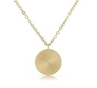 Made by Nami Collier mandala pour femme - Avec pendentif soleil - En acier inoxydable chirurgical - 40 + 5 cm - Hypoallergénique et imperméable - Bijou d'été, Anpassbar, Acier inoxydable, Pas de gemme