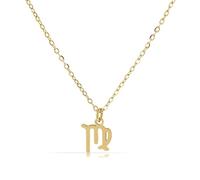Made by Nami Collier signe du zodiaque doré pour femme en acier inoxydable chirurgical 40 + 5 cm signe du zodiaque chaîne or hypoallergénique et étanche bijoux spirituels, Anpassbar, Acier inoxydable