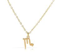 Made by Nami Collier signe du zodiaque doré pour femme en acier inoxydable chirurgical 40 + 5 cm signe du zodiaque chaîne or hypoallergénique et étanche bijoux spirituels, Anpassbar, Acier inoxydable