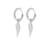 Made by Nami Ensemble de boucles d'oreilles pendantes avec pendentif en forme d'aile d'ange en acier inoxydable chirurgical argenté ou doré avec pendentif, cadeaux pour femmes, bijoux imperméables