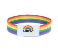 Made by Nami LGBT Arc en Ciel Elastique Tissu Pride Festival Accessoire Multicolore Femme Homme