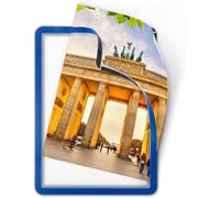 Made By Tarifold 194951- Set Of 2 Magneto Repositionable Adhesive Display Frame,A4 Display Pouch With Adhesive Back,Blue Frame (Pack Of 2)