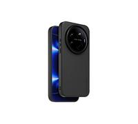 Made For Xiaomi Coque arrière semi-rigide pour Xiaomi 17 Ultra TPU effet cuir PU touché peau Noir