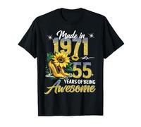 Made in 1971 Vintage 55th Birthday Floral 55 Years Old Women T-Shirt