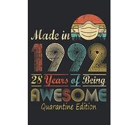 Made In 1992 28th Birthday Quarantine Gift 28 Years Old: Management Notebook - Perfect Size, 112 Pages