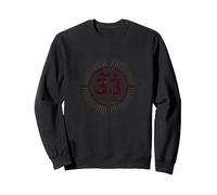 Made in 33 Better with Age Cadeau d'anniversaire Humour Vintage Sweatshirt, Unisexe pour Adultes, Noir, S