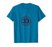 Made in 33 Better with Age Cadeau d'anniversaire Humour Vintage T-Shirt, Homme, Saphir, 3XL