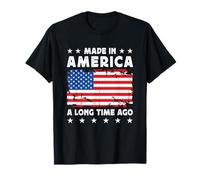 Made in America a Long Time Ago Proud American America Flag T-Shirt