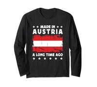 Made in Austria a Long Time Ago Proud Austrian Austria Flag Manche Longue