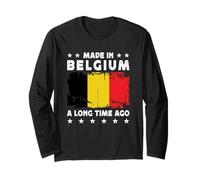 Made in Belgium a Long Time Ago Proud Belgian Belgium Flag Manche Longue