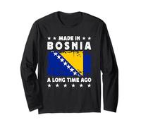 Made in Bosnia a Long Time Ago Proud Bosnian Bosnia Flag Manche Longue