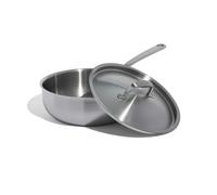 Made In Cookware - 2,84 L Saucier en acier inoxydable - Fabriquée en Italie - Revêtement en acier inoxydable 5 épaisseurs - Batterie de cuisine professionnelle - Compatible induction