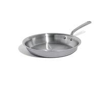 Made In Cookware - 30,5 cm Poêle à frire en acier inoxydable - Fabriquée en Italie - Revêtement en acier inoxydable 5 plis - Batterie de cuisine professionnelle - Compatible induction