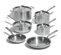 Made In Cookware - Ensemble de 10 casseroles et poêles en acier inoxydable - Comprend des poêles à frire, des casseroles, une saucière et une marmite en acier inoxydable avec couvercle