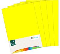 Made in EU 180 Sheets of Fluorescent Yellow Coloured Paper A4 80 g/m² CS Paper-Printer Paper,Copy Paper,Universal Paper for Printing,Crafting & Folding,A4 Size