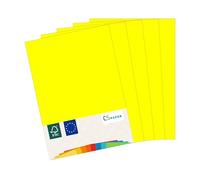 MADE IN EU 20 feuilles de papier de couleur JAUNE FLUO A4 80 g/m² CS Paper - papier pour imprimante, papier à copier, papier universel pour imprimer, bricoler & plier au format A4