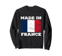 Made in France with French Flag Novelty Graphic Cool Designs Sweatshirt