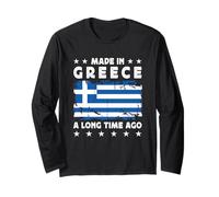 Made in Greece a Long Time Ago Proud Gr reece Flag Manche Longue