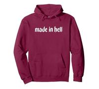 Made in Hell. Goth, Emo, Punk, Horror. Women's Gym Goth Sweat à Capuche, Unisexe pour Adultes, Marron, S