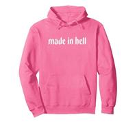 Made in Hell. Goth, Emo, Punk, Horror. Women's Gym Goth Sweat à Capuche, Unisexe pour Adultes, Rose Vif, S