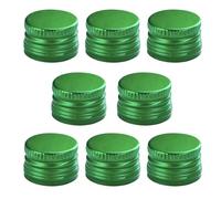 made in home Lot de 100 bouchons à visser en aluminium - 28 mm - Capuchons filetés de rechange pour bouteilles - Vert - 28/18