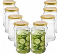 made in home - Lot de 20 bocaux de 315 ml avec couvercle à visser doré fi66 mm, bocaux à confiture, bocaux à confiture, pots à confiture, bocaux à confiture, bocaux à confiture, bocaux à confiture