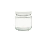 made in home - Mini bocaux en verre de 100 ml, bocaux à épices avec couvercle à visser, couvercles dorés, pots à essai, pots à confiture, petits pots à miel, bocaux ronds (36, blancs, 100 ml)