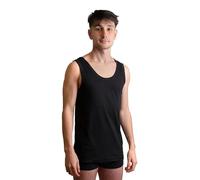 Made in Italy-3 Débardeur Rameur épaule large 100% coton (Lot de 3 pièces) - Noir - XXX-Large