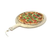 Made In Italy Planche à découper Rond pour Aliments en Sapin. avec Manche.