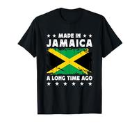 Made in Jamaica a Long Time Ago Proud Jamaican Jamaica Flag T-Shirt