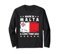 Made in Malta a Long Time Ago Proud Maltese Malta Flag Manche Longue