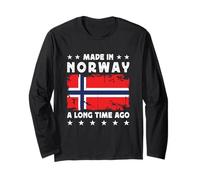Made in Norway a Long Time Ago Proud Norwegian Norway Flag Manche Longue