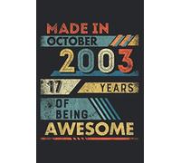 Made In October 2003 17 Years Old 17th Birthday Gifts: Management Notebook - Perfect Size, 112 Pages