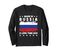 Made in Russia a Long Time Ago Proud Russian Russia Flag Manche Longue