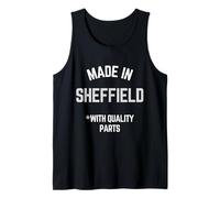 Made in Sheffield Slogan Humoristique Born in Sheffield Débardeur