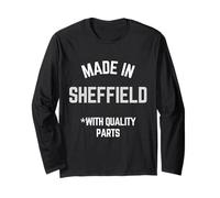 Made in Sheffield Slogan Humoristique Born in Sheffield Manche Longue
