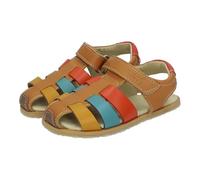 MADE IN SPAIN 70158-LI Flexi Nens Sandales pour enfant en cuir taupe multicolore avec fermeture adhésive pour fille, Taupe, 28 EU