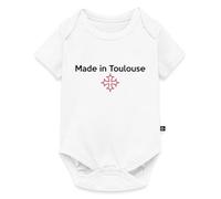 Made in Toulouse Croix Occitane Toulousaine Body Manches Courtes Bébé Bio