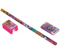 Made in Trade Crayon + Gomme + Taille Crayon Shimmer &Hine, Argent, Blanc, 10, 5 x 10 x 25 cm
