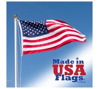 Made in USA Flags Co - Drapeau américain de 15,2 x 25,4 cm - Drapeau américain robuste - Polyester PolyMax de qualité supérieure, rayures cousues et étoiles brodées - Drapeaux américains toutes