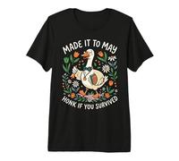 Made It to May Teacher End of School Year Goose T-Shirt Haut de Gamme