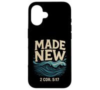 Made New Baptême Shirt Chemises chrétiennes pour Les Jeunes baptisés Coque pour iPhone 16
