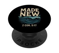 Made New Baptême Shirt Chemises chrétiennes pour Les Jeunes baptisés PopSockets PopGrip Adhésif