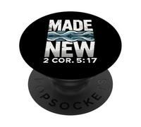 Made New Baptême Shirt Chemises chrétiennes pour Les Jeunes baptisés PopSockets PopGrip Adhésif