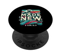 Made New Baptême Shirt Chemises chrétiennes pour les jeunes baptisés PopSockets PopGrip Adhésif